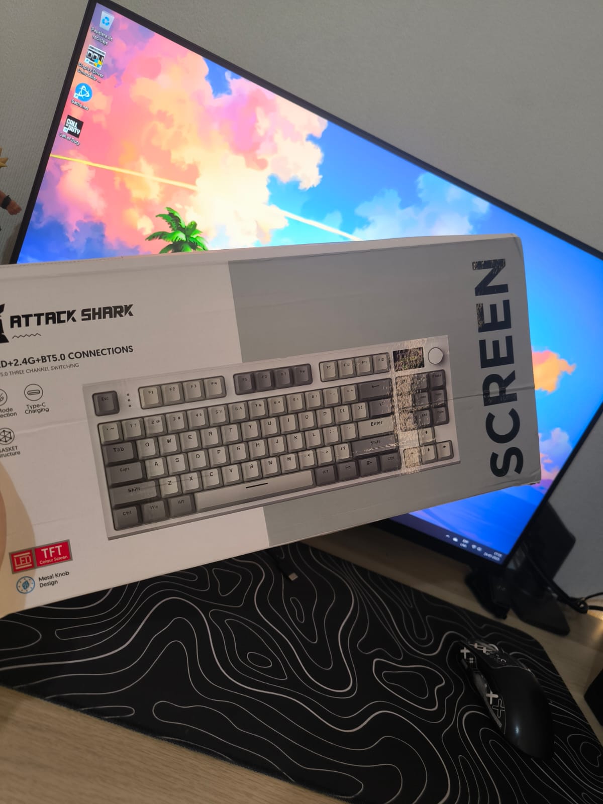 🎮 Teclado Mecánico AttackShark K86 – Conectividad Total y Estilo Gamer